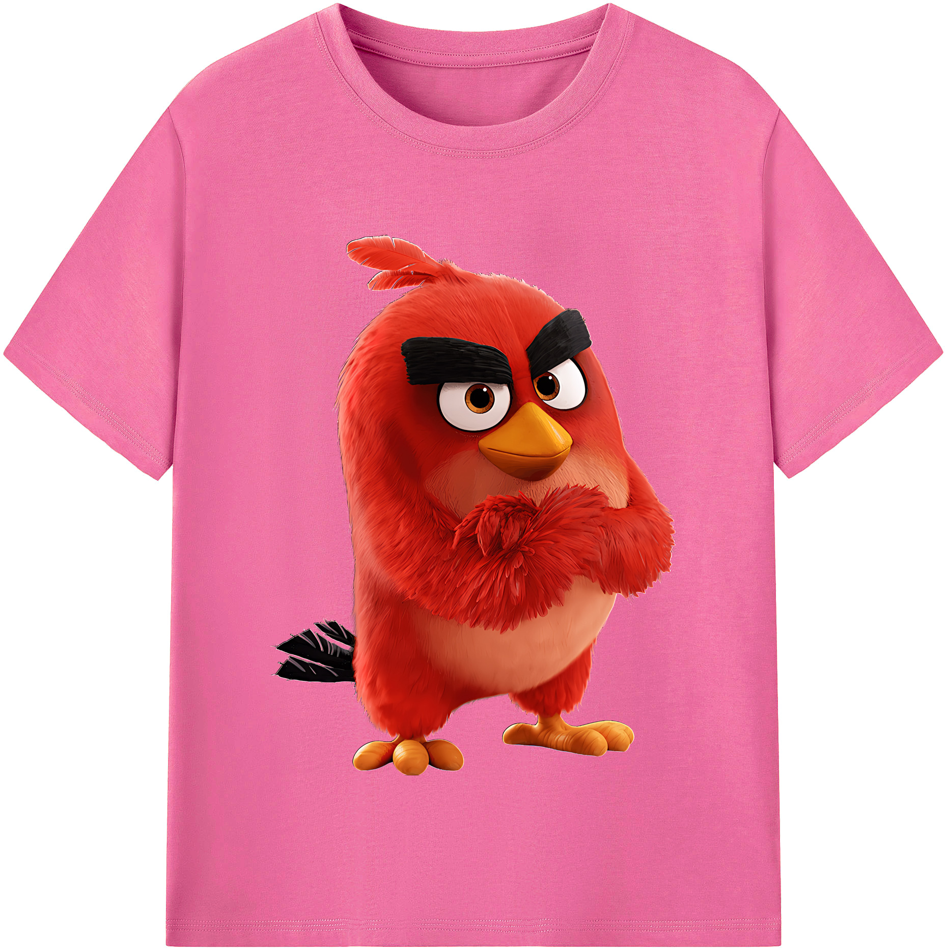 （画像用） Angry Birds アングリーバード レディースカジュアルプリントTシャツ（綿100％）